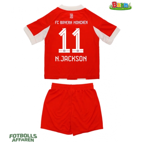 Bayern Munich Nicolas Jackson #11 Hemmaställ Barn 2025-26 Kortärmad (+ Korta byxor)